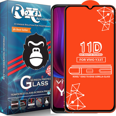 Roxel Edge To Edge Tempered Glass for Vivo Y33T(Pack of 1)