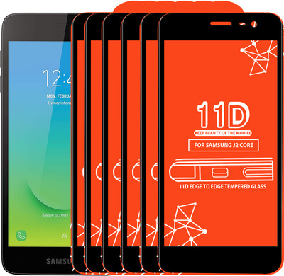 Roxel Edge To Edge Tempered Glass for Samsung Galaxy J2 Core(Pack of 6)