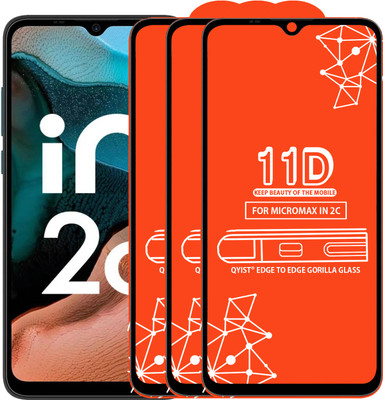 Qyist Edge To Edge Tempered Glass for MICROMAX IN 2C(Pack of 3)