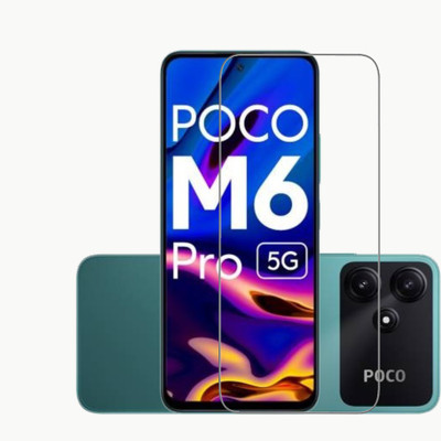 BRENZZ Edge To Edge Tempered Glass for POCO M6 PRO 5G(Pack of 1)