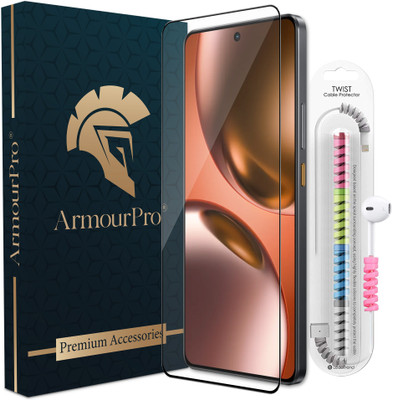 ArmourPro Edge To Edge Tempered Glass for Realme GT 7T 5G, Realme GT 7T, Realme GT 7 5G, Realme GT 7, OG Tempered Glass with Cable Protector(Pack of 1)