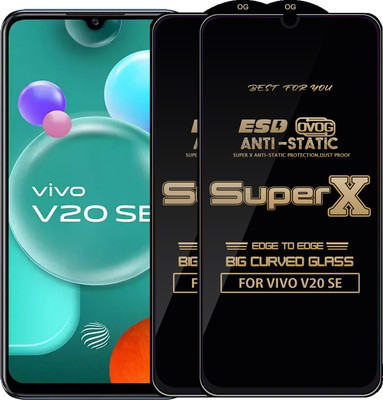 Roxel Edge To Edge Tempered Glass for VIVO V20 SE(Pack of 2)