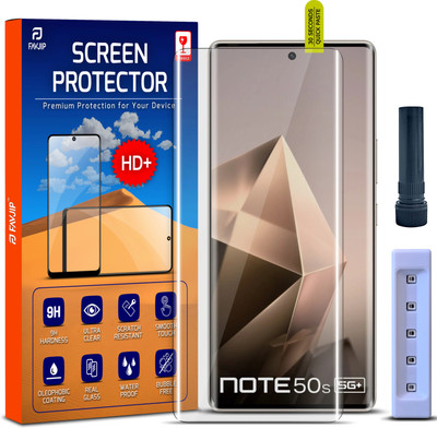 FAVJIP Edge To Edge Tempered Glass for Infinix Note 50s 5G+, Infinix Note 50s 5G+, 3D Curved UV Liquide Glue Screen Guard Protector with Easy Installation Kit(Pack of 1)