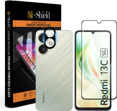 MS-Shield Edge To Edge Tempered Glass for Redmi 13C 5G, With Camera Lens Protector(Pack of 1)
