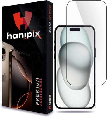 Hanipix Edge To Edge Tempered Glass for Apple iPhone 15 Plus, iPhone 16 Plus – Crystal Clear Scratch Protection(Pack of 1)