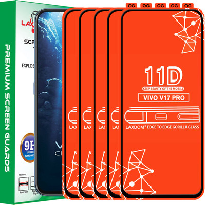 Laxdom Edge To Edge Tempered Glass for VIVO V17 PRO(Pack of 5)