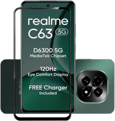 AKSHUD Edge To Edge Tempered Glass for Realme C63 5G, realme C63 5G(Pack of 1)