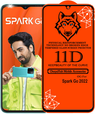 DeepzHub Edge To Edge Tempered Glass for Tecno Spark Go 2022(Pack of 1)