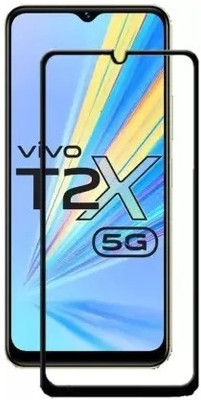 S-Softline Edge To Edge Tempered Glass for Vivo T2x 5G, Slim 9H Hard 2.5D with Full Installation Kit(Pack of 1)
