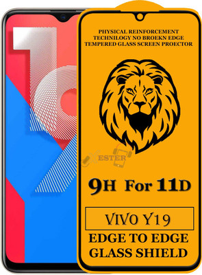Xester Edge To Edge Tempered Glass for Vivo Y19(Pack of 1)