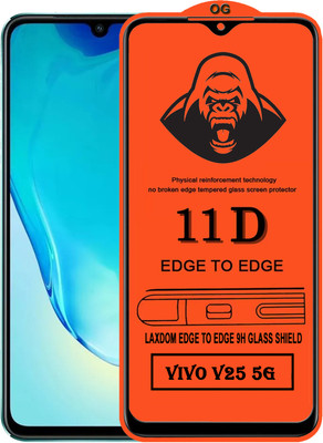 Laxdom Edge To Edge Tempered Glass for VIVO V25 5G(Pack of 1)