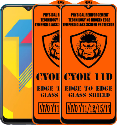 CYOR Edge To Edge Tempered Glass for VIVO Y11(Pack of 2)