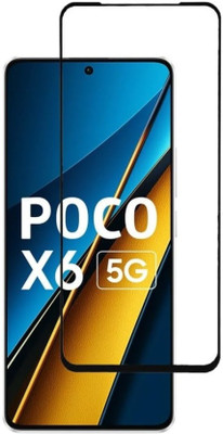 RCHJV Edge To Edge Tempered Glass for Poco X6 5g(Pack of 1)