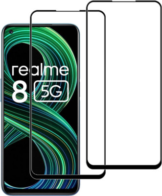 JAI CHARAN Edge To Edge Tempered Glass for Realme 8 5G(Pack of 2)