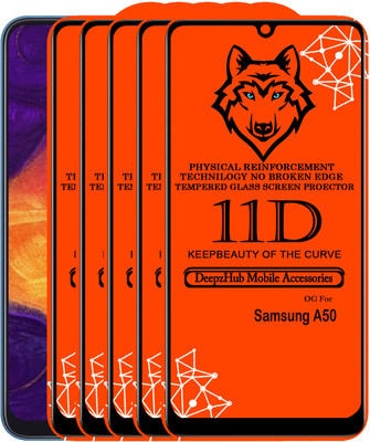 CRodible Edge To Edge Tempered Glass for Samsung Galaxy A50(Pack of 5)