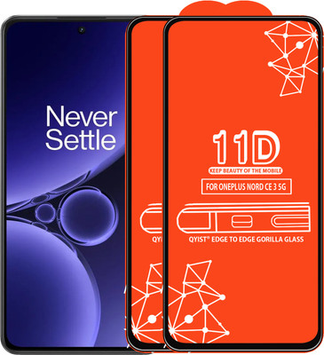 Qyist Edge To Edge Tempered Glass for Oneplus Nord Ce 3 5G(Pack of 2)