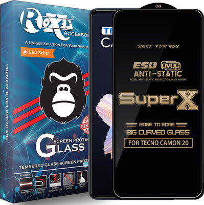 Roxel Edge To Edge Tempered Glass for TECNO CAMON 20(Pack of 1)