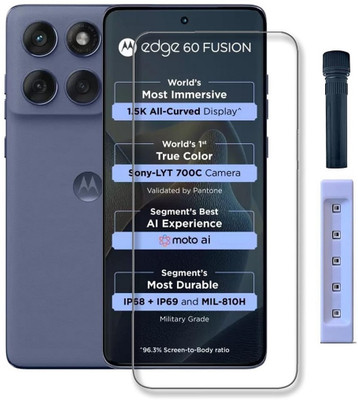 DSCASE Edge To Edge Tempered Glass for Moto Edge 60 Fusion 5G [uv], Motorola Edge 60 Fusion 5G(Pack of 1)