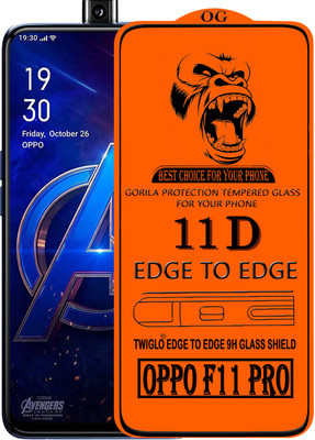 TWIGLO Edge To Edge Tempered Glass for OPPO F11 PRO(Pack of 1)