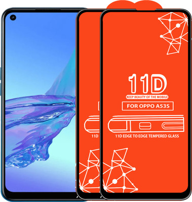 Qyist Edge To Edge Tempered Glass for Oppo A53S(Pack of 2)