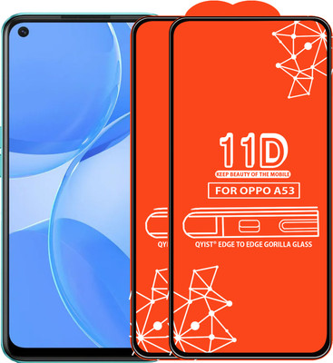 Qyist Edge To Edge Tempered Glass for Oppo A53(Pack of 2)