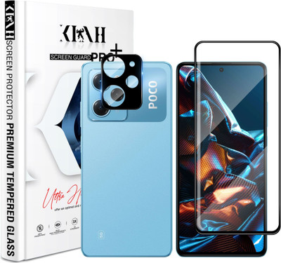 KLAH Edge To Edge Tempered Glass for POCO X5 Pro 5G, With Camera Lens Protector(Pack of 1)