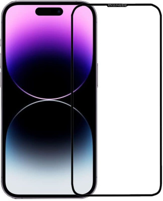 BLACK LOVIES Edge To Edge Tempered Glass for apple IPHONE 14 PRO(Pack of 2)