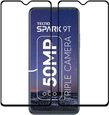 INFINITYWORLD Edge To Edge Tempered Glass for Tecno Spark 9T(Pack of 2)
