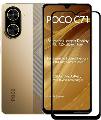 CASEHUNT Edge To Edge Tempered Glass for Poco C71(Pack of 1)