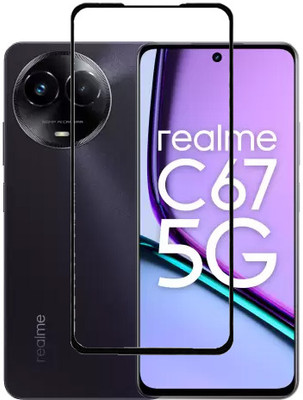 ojucase Edge To Edge Tempered Glass for realme C67 5G(Pack of 1)