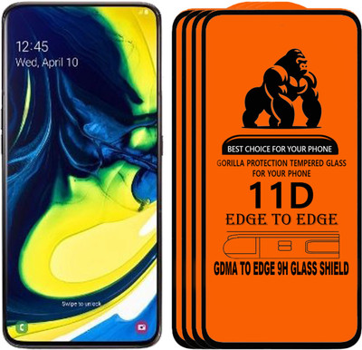 GDMA Edge To Edge Tempered Glass for SAMSUNG A80(Pack of 4)