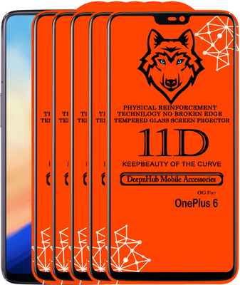 CRodible Edge To Edge Tempered Glass for OnePlus 6(Pack of 5)