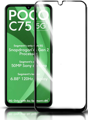 GLOBAL NOMAD Edge To Edge Tempered Glass for POCO C75 5G(Pack of 1)