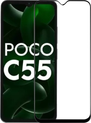 DSCASE Edge To Edge Tempered Glass for POCO C55(Pack of 1)