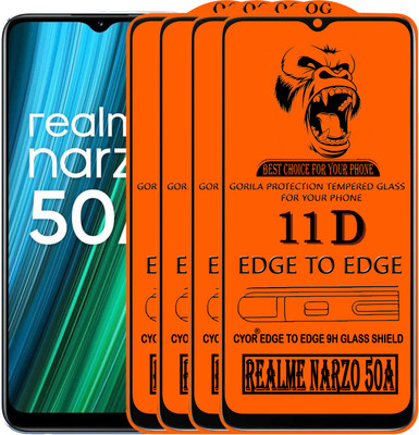 CYOR Edge To Edge Tempered Glass for REALME NARZO 50A(Pack of 4)