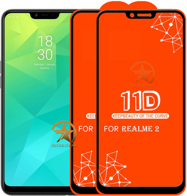 SEVEN7STAR Edge To Edge Tempered Glass for Realme 2(Pack of 2)