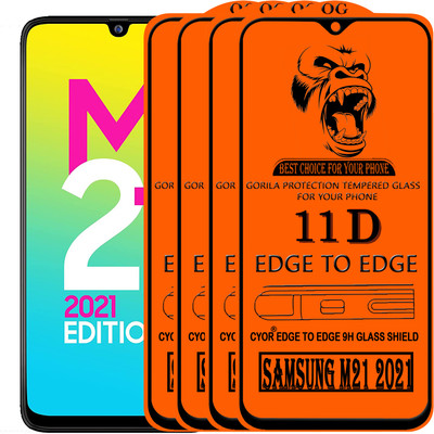 CYOR Edge To Edge Tempered Glass for SAMSUNG M21 2021(Pack of 4)