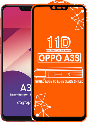 TWIGLO Edge To Edge Tempered Glass for Oppo A3s(Pack of 1)
