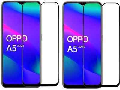 KARTRAY Edge To Edge Tempered Glass for Oppo A5 2020(Pack of 2)