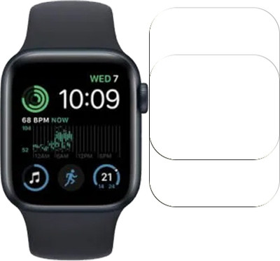 SOMTONE Edge To Edge Tempered Glass for Apple Watch SE 2 SMARTWATCH SCREEN GUARD(Pack of 2)