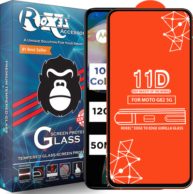 Roxel Edge To Edge Tempered Glass for Moto G82 5G(Pack of 1)