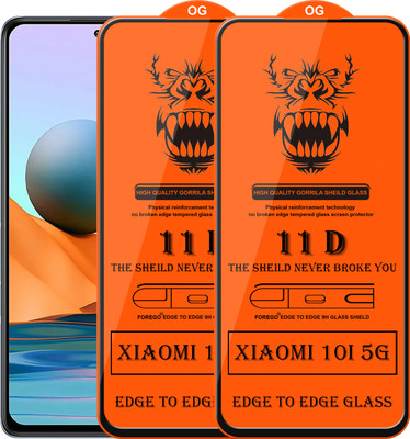 Forego Edge To Edge Tempered Glass for Xiaomi Mi 10i 5G(Pack of 2)