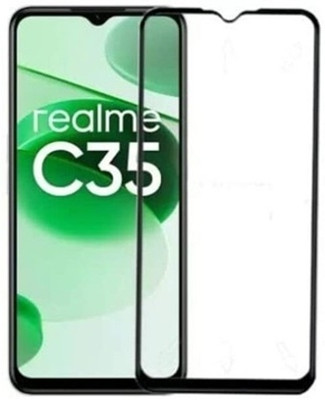 ChutPutMart Edge To Edge Tempered Glass for Screen Protector Full HD Realme C35(Pack of 1)