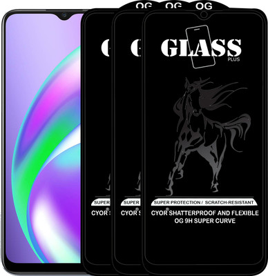 CYOR Edge To Edge Tempered Glass for REALME C12(Pack of 3)