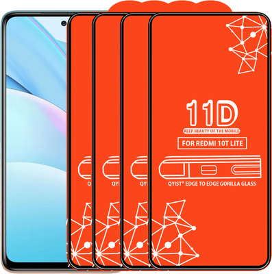 Qyist Edge To Edge Tempered Glass for Mi 10T Lite(Pack of 4)