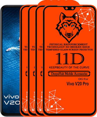 DeepzHub Edge To Edge Tempered Glass for Vivo V20 Pro(Pack of 4)