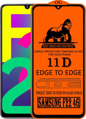 TWIGLO Edge To Edge Tempered Glass for SAMSUNG F22 4G(Pack of 1)