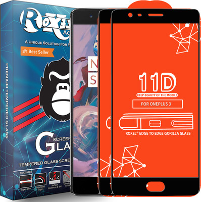Roxel Edge To Edge Tempered Glass for OnePlus 3(Pack of 2)