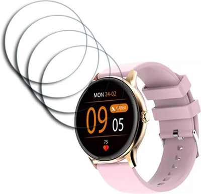 SOMTONE Edge To Edge Tempered Glass for Fire-Boltt Hurricane 1.3 inch SMARTWATCH SCREEN GUARD(Pack of 4)