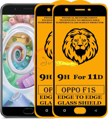 HIE POWER Edge To Edge Tempered Glass for Oppo F1s-11D Glass (Pack Of 2)(Pack of 2)